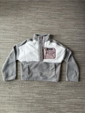 Columbia Grey, White & Mauve Sherpa Pullover